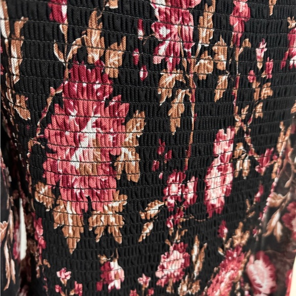 ❤️PERFECT for FALL!! BEAUTIFUL   FLORAL PRINT   BOHO STYLE TOP     LARGE - Picture 7 of 9
